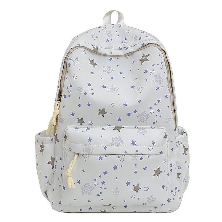 Schoolbag Japanese Ins Cute Girl Star Print Student Schoolbag Junior High School High School Student Large Capacity Backpack Backpack