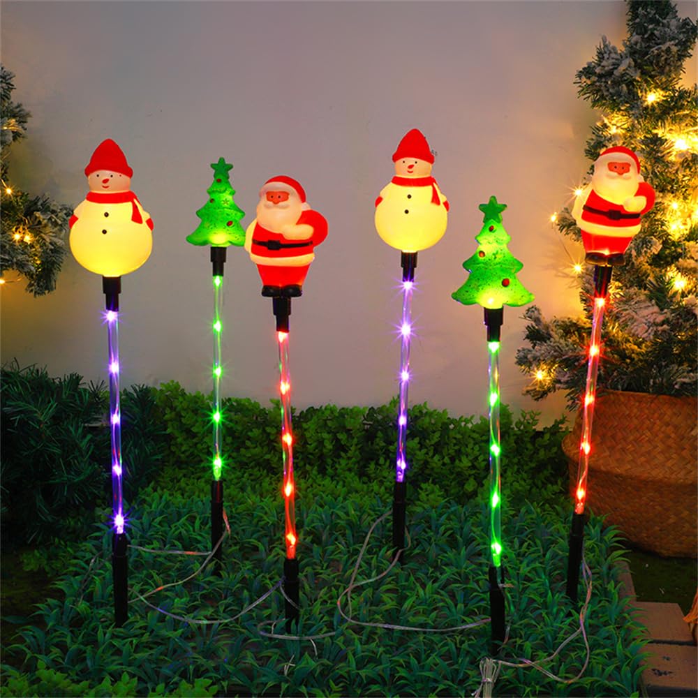 DUOLEIMI Christmas Solar Santa Claus Garden Snowman Outdoor Christmas Garden LED Ornament Creates Atmosphere Lights, Lights, Lights, Illumination,