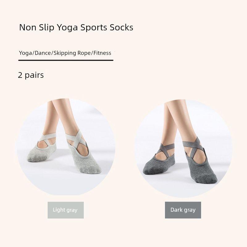 

и Летние носки для йоги Хлопковые нескользящие носки для пилатеса Впитывающие пот Носки для скакалки Женские носки для занятий спортом в помещении Фитнес Танцы Колготки Амортизирующие носки Dark gray + light gray