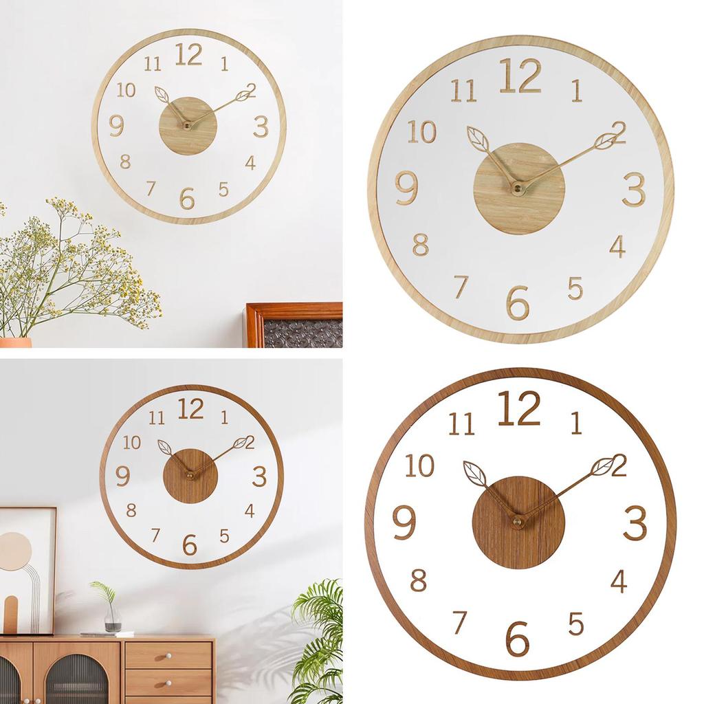 Modern Wall Clock Non Ticking Silent Simple Analog Minimalist Wall Hanging Clock for Bathroom Home Kitchen Classroom Office