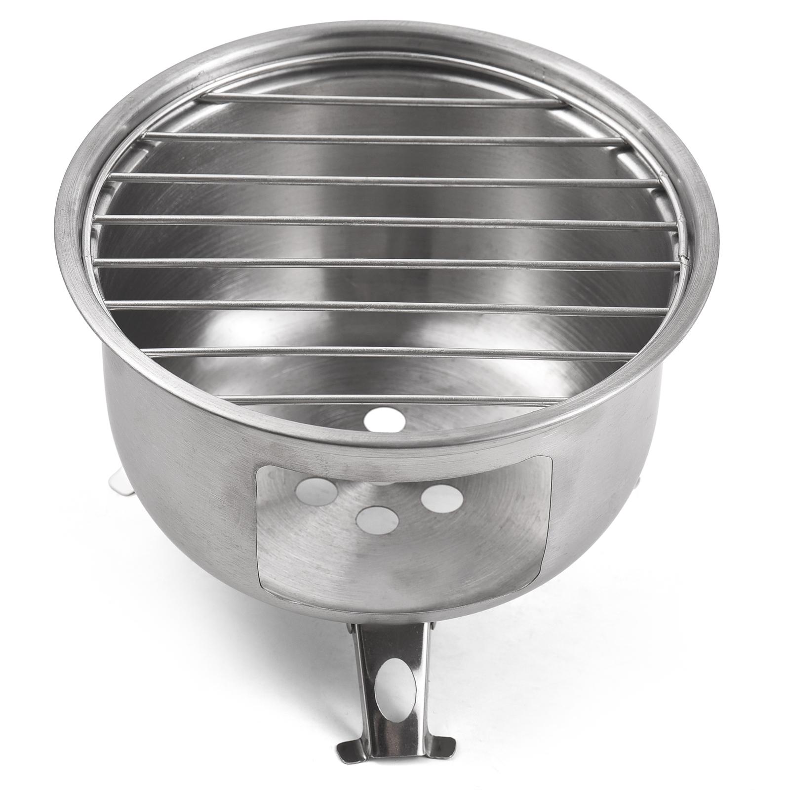 

Портативная походная печь Мини-печь для пешего туризма Дровяная печь для выживания Спиртовая горелка Угольный гриль серебряный