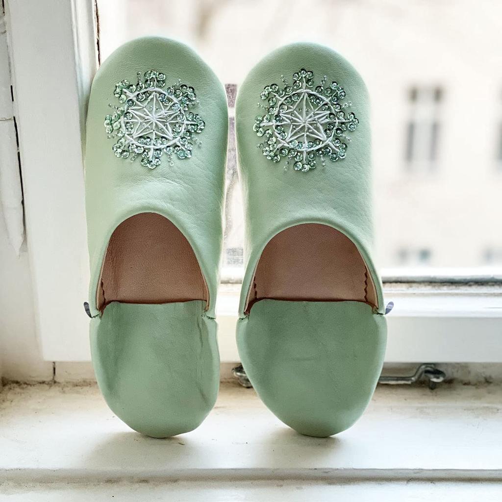 Babouche Stella Lime LL [dear Morocco] // // (26 cm)