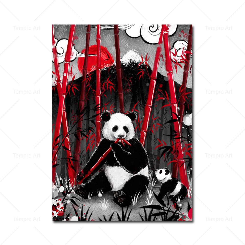 

Японский художественный постер, гейша, кошка, кои, пейзаж, холст, живопись, черный и красный, настенные художественные картины, принты для гостиной, домашний декор 21x30cm No Frame