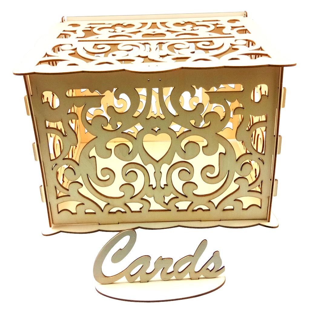 DIY Wooden Wedding Card Box and Business Card Holder