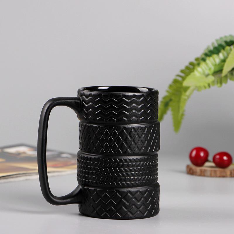 Creative Large Capacity Novelty Ceramic Tire Mug