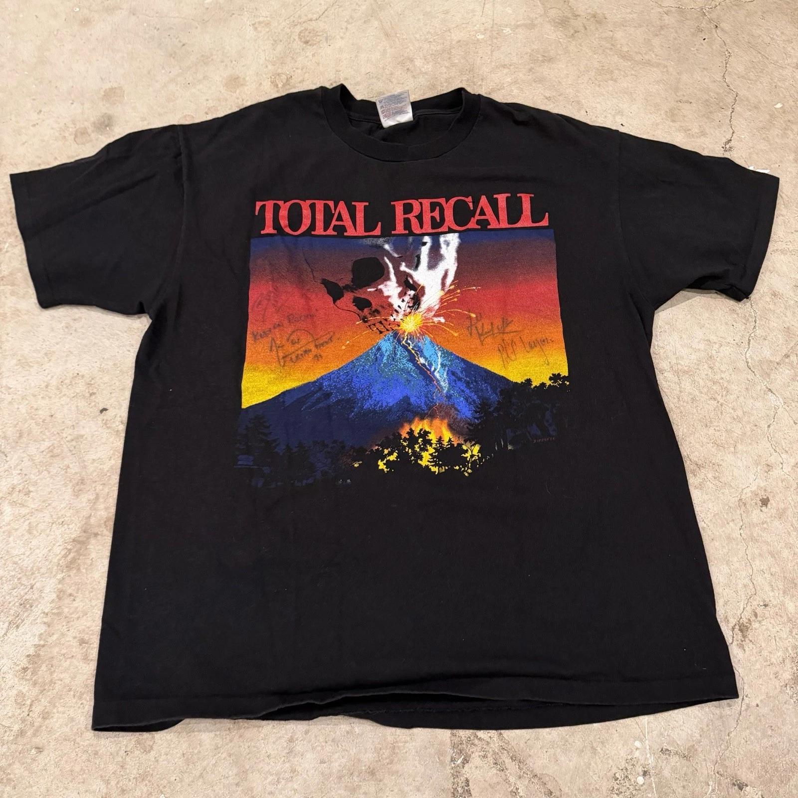Vintage 1993 Nazareth Blue Oyster Cult Total Recall Tour T T-Shirt Mens XL 4XL
