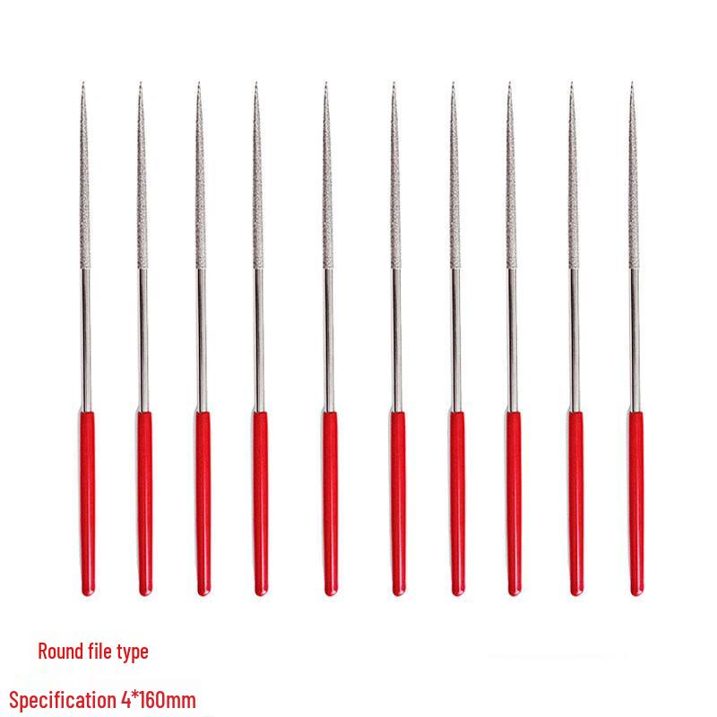 10-Piece Diamond File Set 4x160mm