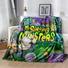 My Singing Monsters videospill tegneserie Mykt plysjteppe,flanellteppe Dyneteppe for stue soverom Sengsofa Piknik