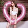 Heart Shape Inflatable Pool Float Swimming Rings Pool Tube Toy Beach Swimming Pool Float Parties Supplies for Kids