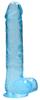 Gode Crystal Clear 19 X 4.5cm Blue - Real Rock Crystal - GODE COLOR & GIRLY