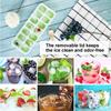 Tray Food Grade Plastic Silicone Ice Mold with Removable Lid for Cocktail