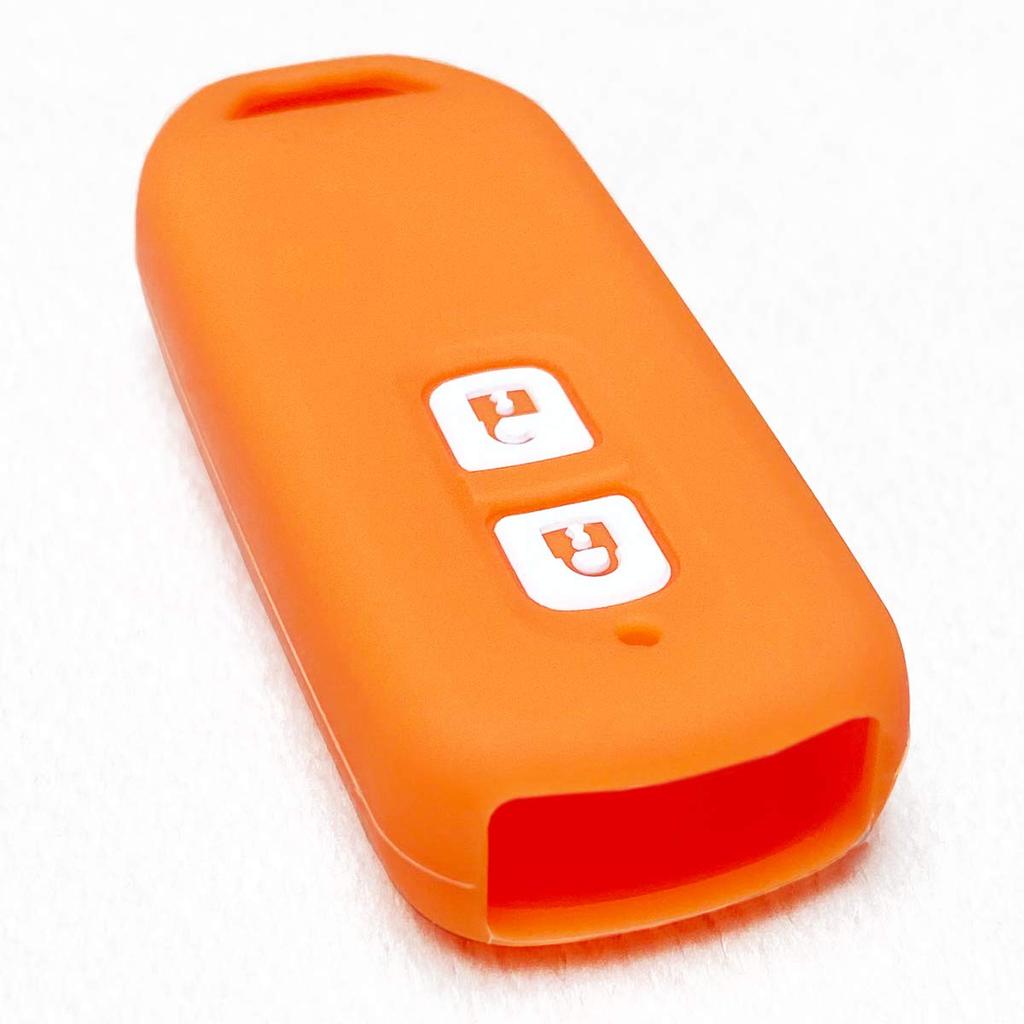 IKT Silicone Cover for Smart Key 2 Buttons Orange/N-WGN/N-VAN/N-ONE/N-BOX/N-BOX Custom/N-Wagon/N-One/N-Box Custom/N Box Custom/N Box