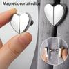 10Pcs Alloy Heart Curtain Clip Magnetic Closures Systems Eliminate Light Leaks Maintain Privacy Home Decoration
