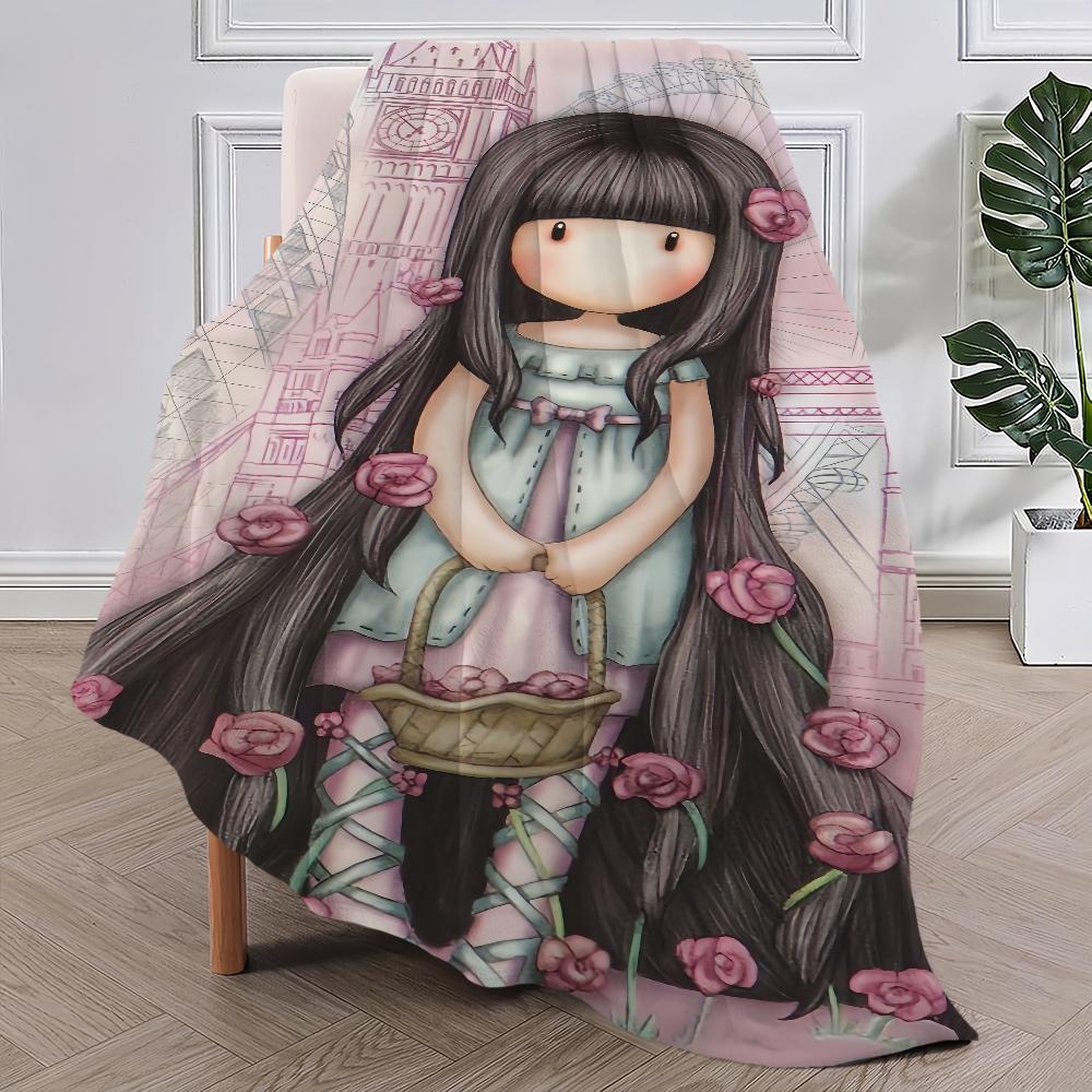 Cute Little Girl Blanket Soft Plush Nap Sofa Rug for Living G-Ggorjuss-S Room Warm Office Bedroom Birthday Home Travel Kid Gifts