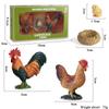 Oenux Zoo Farm Series Farmer Cow Hen Duck Model Action Figures Poultry Animals Set Figurine Miniature Educational Kids Toy