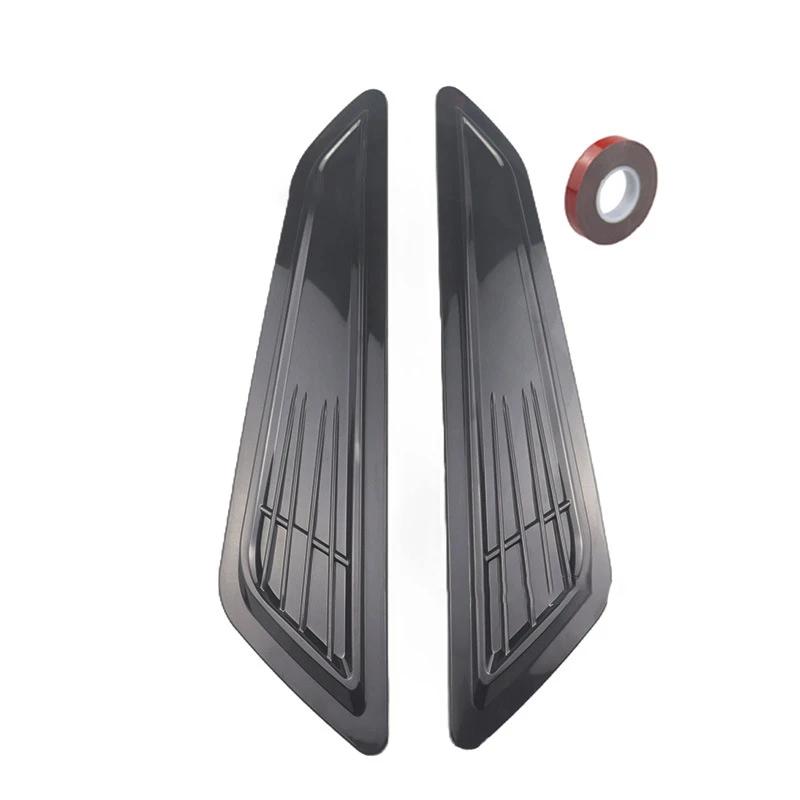 2pcs Car Decorative Front Hood Vent Covers Universal Fender Side Vent Cover, Decorative Air Outlet Scoop, Auto Exterior Accessor чёрный