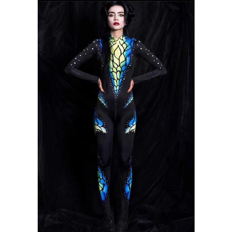 Unisex 3D Digital Snake Python Animal Printing Carnival Jumpsuit Halloween Party Role Play Outfit Women Men Cosplay Costume