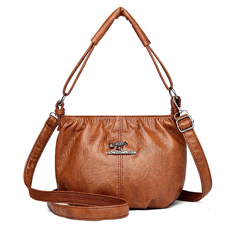 Women's Handbag Mother Bag Large Capacity Crossbody Shoulder Bag Soft Leather Mobile Phone Bag
