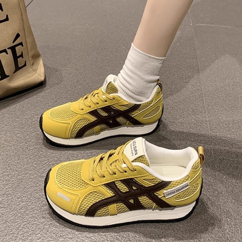 

Women s summer thick-soled breathable mesh dad shoes casual sneakers 35