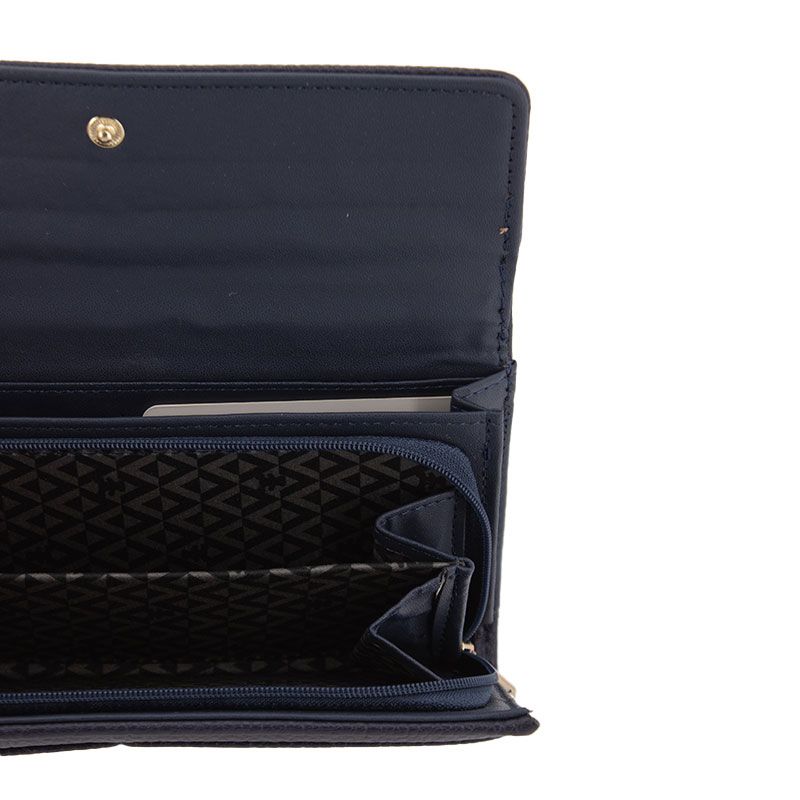 Porte feuille texturé à rabat Mixte LULU CASTAGNETTE