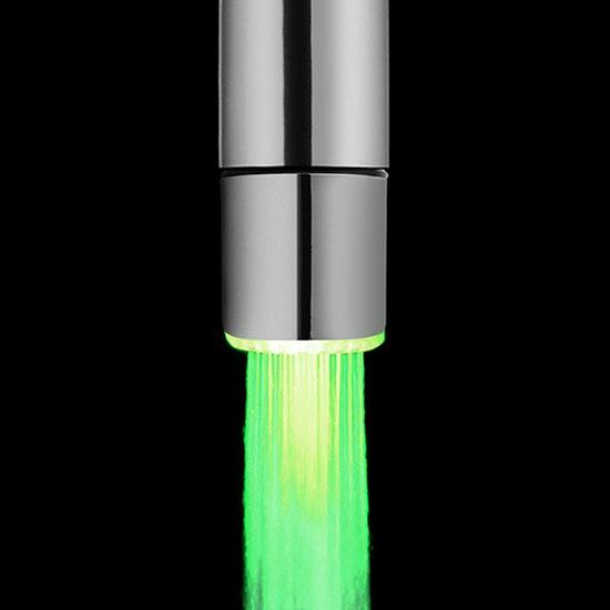 LED-owy Aerator do Kranu Zmieniający Kolor - Jednokolorowy, Siedmiokolorowy lub Kontrolowany Temperaturą z Ochroną przed Rozpryskiwaniem, Wodooszczędnym Designem
