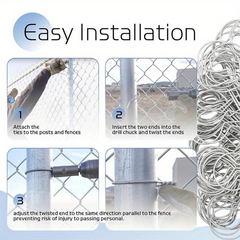 Metall-Drahtklemme Zaun-Kabelbinder Tragbare Zaunbefestigungsgurte für mehrere Zaunarten Langlebig