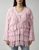 2026 Autumn/Winter French Tassel V-Neck Knit Cardigan Sweater