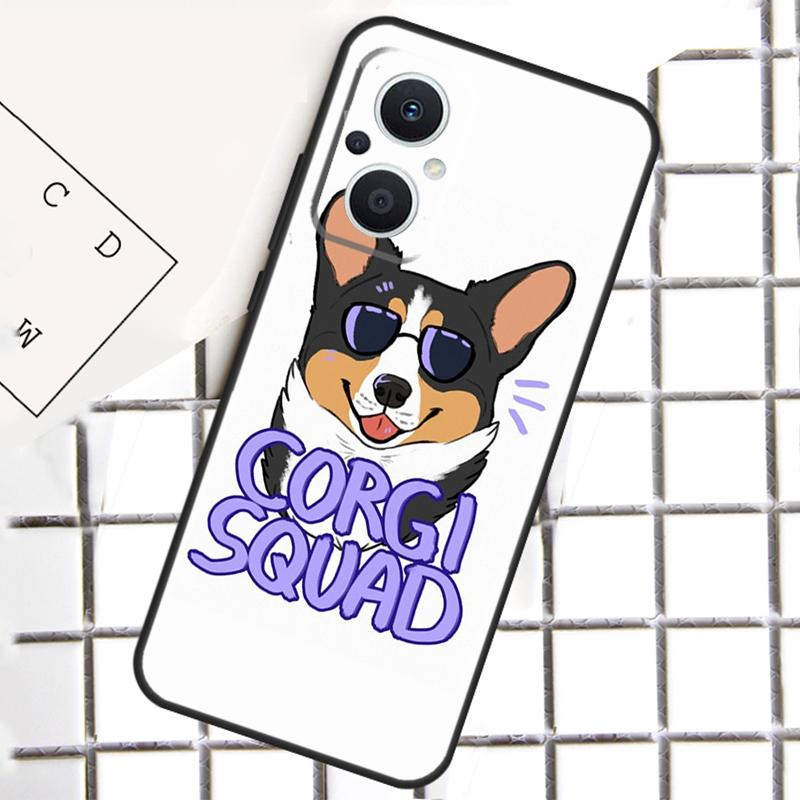 Cartoon Corgi Hund Handyhülle Für OPPO Reno 14F 14 13 12 11 F 10 Pro 8T 7 8 Lite OPPO Find X8 X6 X5 Pro Hülle