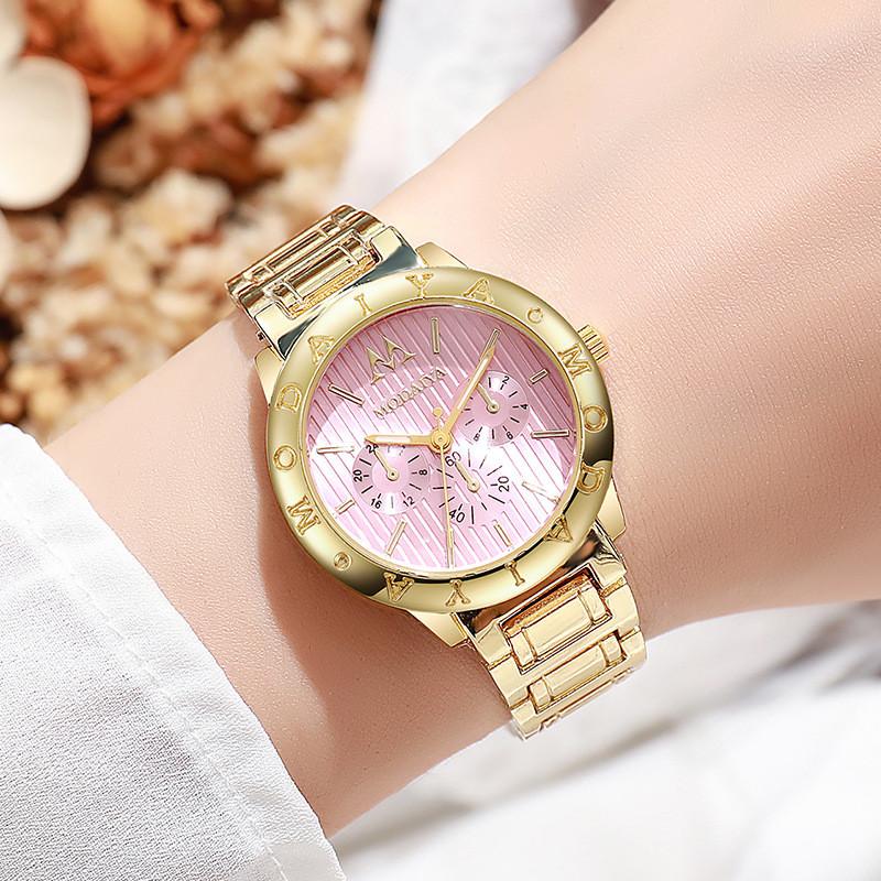 Fashion Ladies Watch With Quartz Movement And Metal Band For Casual Wear
