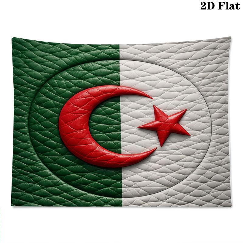 Algerien Nationalmannschaft Wandteppich Ästhetischer Wandbehang Bedruckter Stoffdecke Dekorative Wandteppiche für Schlafzimmer Wohnzimmer Heimdekoration
