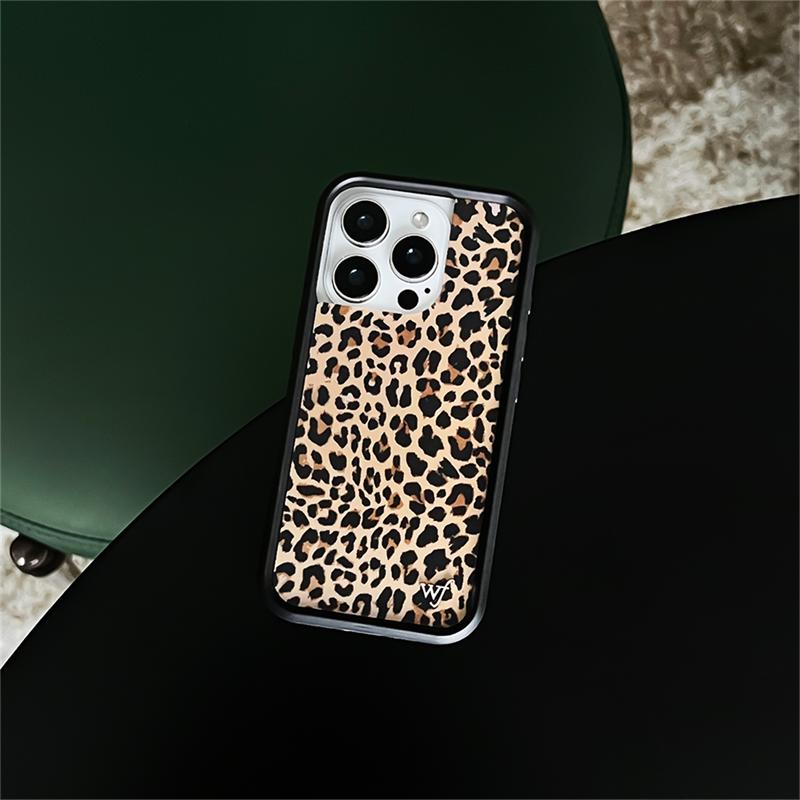 Wildflower 3D Leopard Print Polka Dot Phone Case For iPhone 16 15 14 Plus 12 13 14 15pro 17pro WF Cute Plaid Food Cartoon Cover