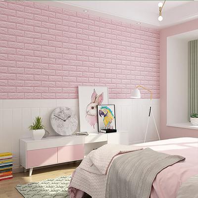 10Pcs 70*15cm/35*15cm 3D Self-adhesive Wallpaper Bedroom Wallpaper Decorative Wall Sticker DIY Living Room Kitchen Background