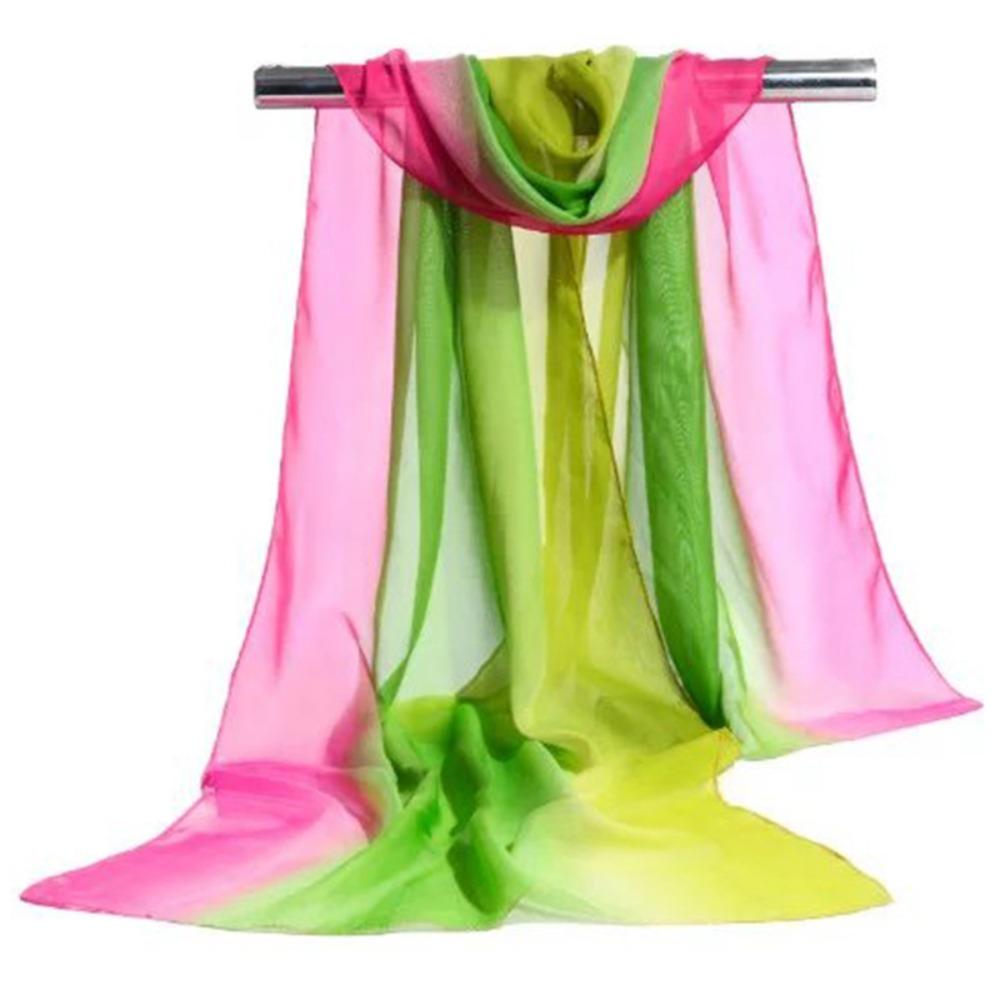 Sunscreen Chiffon Scarf 160*50cm Silk Scarf Fashion Long Wrap Shawl  for Women