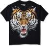 Vloeibaar Blauw Heren Tijger Gezicht T-shirt