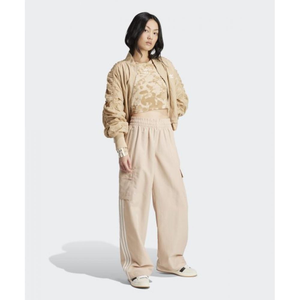 adidas Aop 3s Crop Top   Beige Iy0780