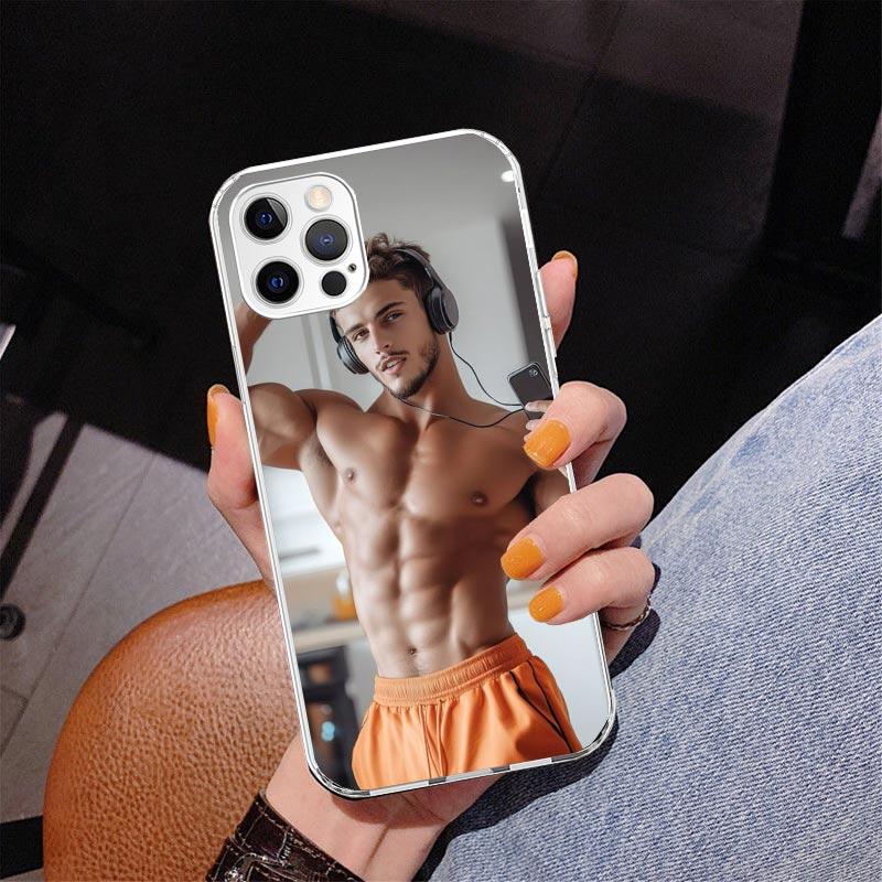 Sexy Muscle Man Gay Fitness Phnoe Case for Iphone 17 Air 16 16E 11 12 13 Mini 14 Plus 15 Pro Max 7 8 + SE 2020 Phone Cover Coque