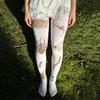 Cat Print Velvet Tights With Hip Lifting And Slimming For Casual Women