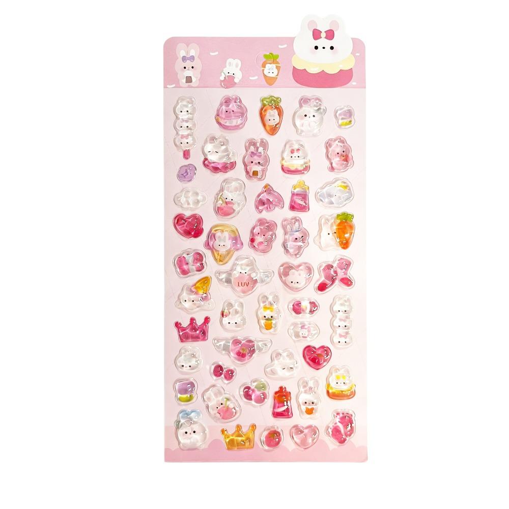 3D Three-Dimensional Sticker Children'S Creative Cartoon Glitter Crystal Sticker Fun Relief Sticker Decoration Diamond Sticker
