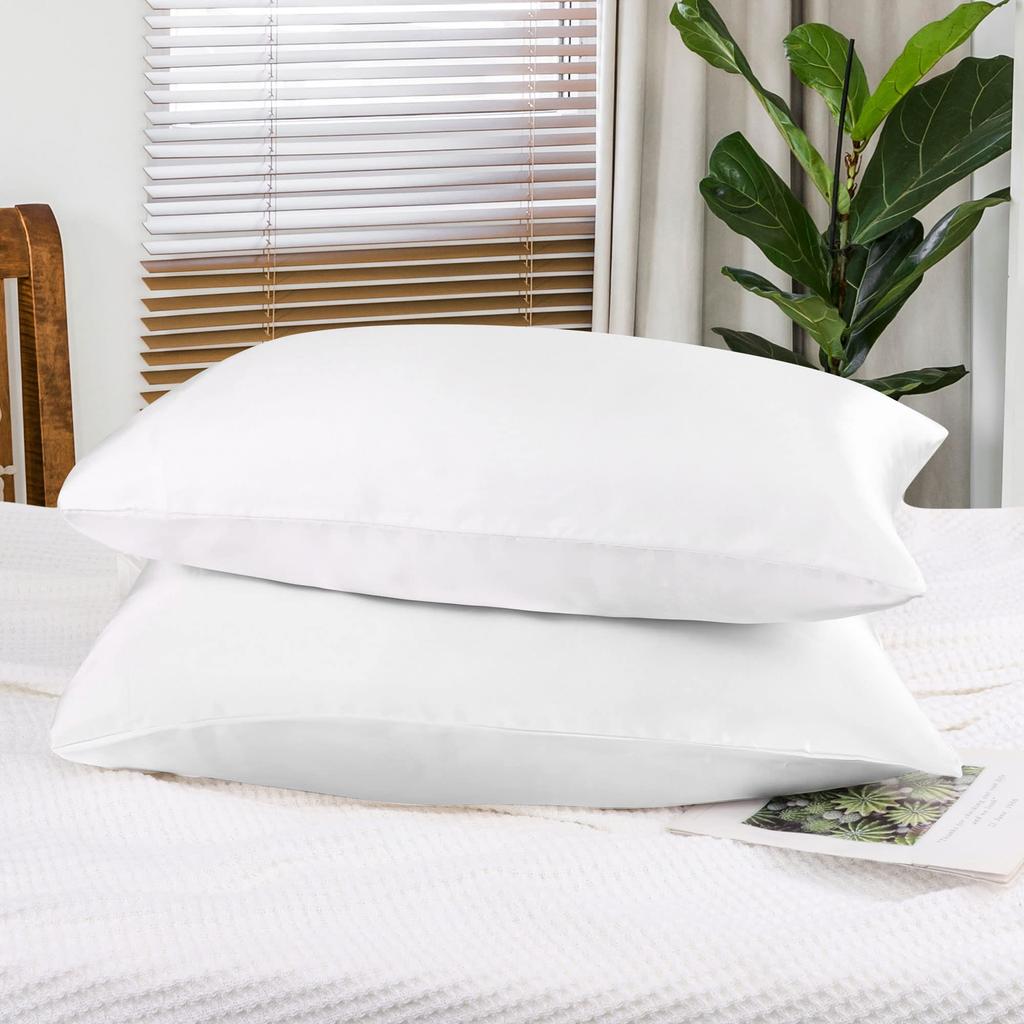 PiccoCasa Satin Cool Kuvert Cool till Setet med Lukt 50 x 75cm Örngott, Stil, Rayon, Känsla, Örngott, 2, Silkeslikt Mjukt, Dubbelsidigt