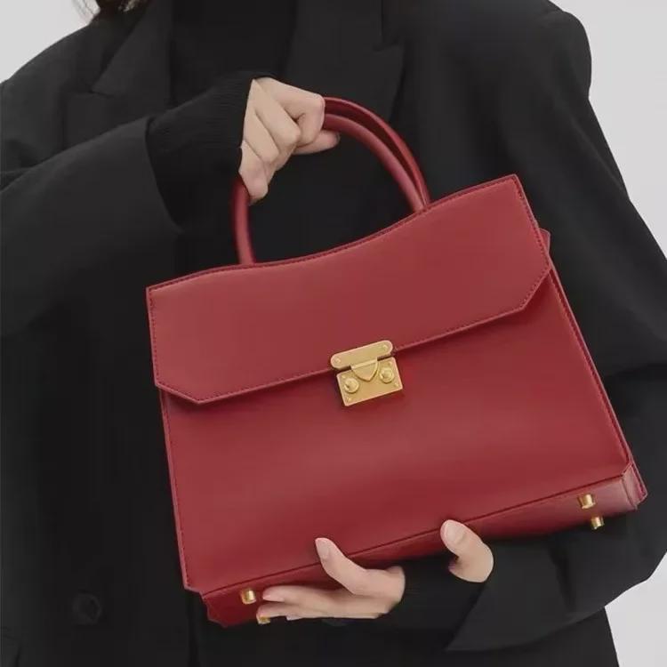

High-Quality Large Red Bridal Shoulder Bag 2024 червоний