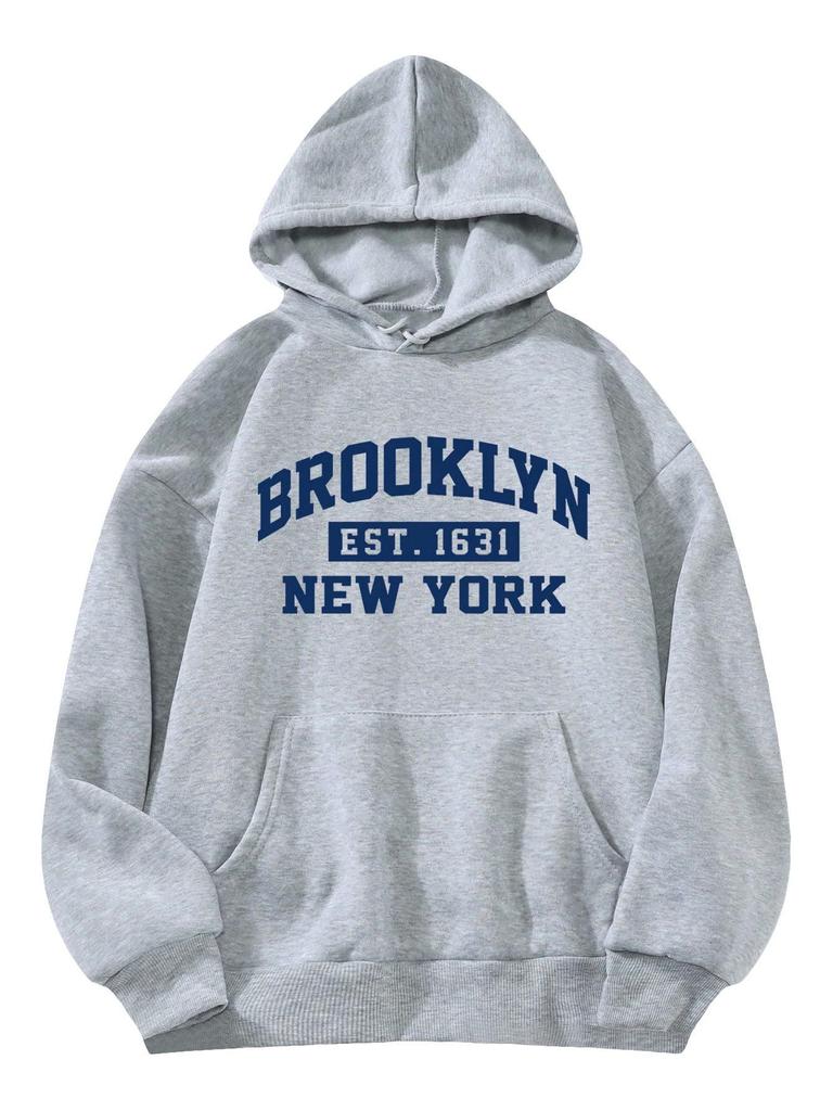 Casual Sports Sweater Fleece Hooded Sports Sweater Women's Large Size Autumn and Winter Models