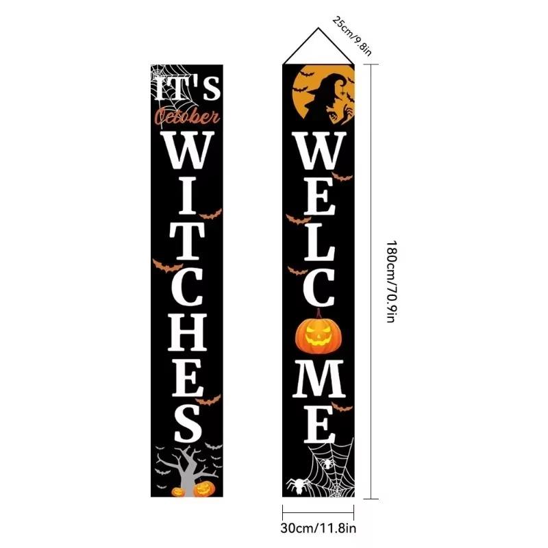 Halloween Party Promotion New Decorations Wall Mounted Custom Doors Banners Couplets Courtyard Stores Halloween Decorations