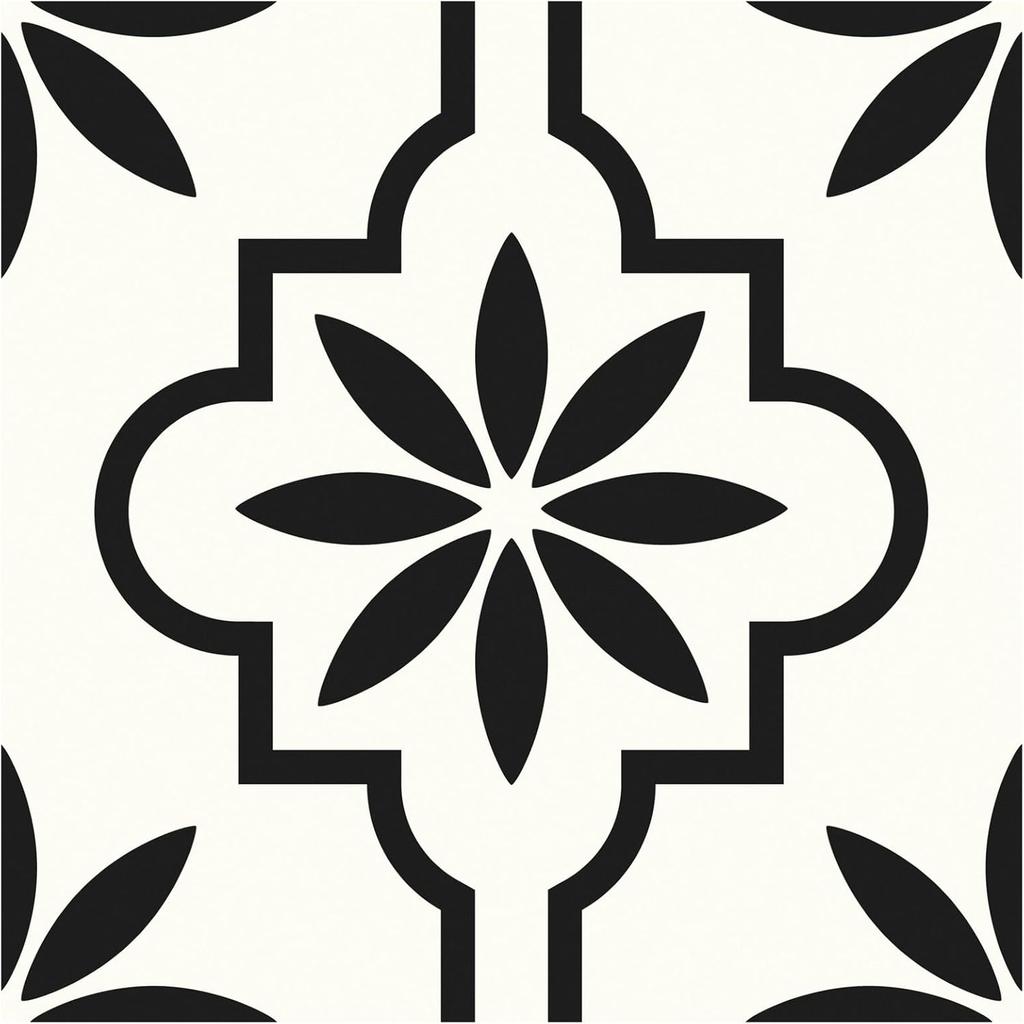 MORCART 20PCS Peel and Stick Floor Tile, 8" x 8" Vinyl Flooring Waterproof, DIY Flooring for Bathroom, Kitchen, Fireplace, Pet House, Stairs,