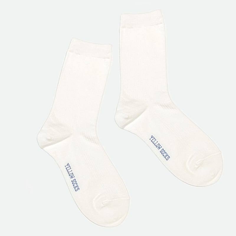 YELLOWSOCKS SOFT GOLGI WHITE