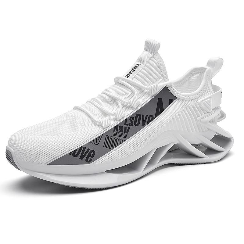 Herrenschuhe Bequeme Freizeit-Sneakers Modische Plateau Atmungsaktive Paar Laufschuhe Schwarz Walking-Sneakers