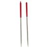 Industrial Diamond Files Silver Tone + Red 2 Pcs 3 X 140 Mm