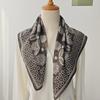 Cool color geometric coffee color 68 small square scarf decorative with shirt tied waist silk scarf women's spring summer air conditioner neck scarf