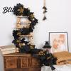 Realistic Floral Ornaments Halloween Artificial Maple Leaf Vine Decor Fall Wall Hanging Garland Silk Flowers for Party Scene Spooky Thanksgiving