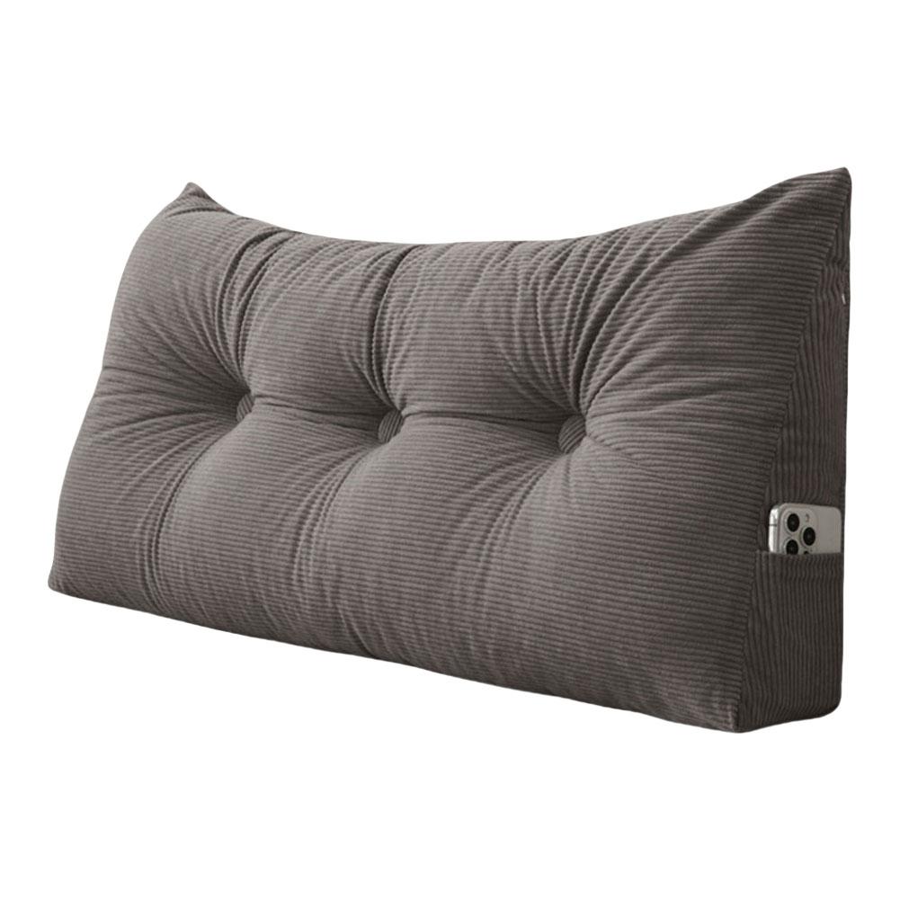 Triangular Wedge Headboard Pillow with Side Pockets Positioning Support Ergo-Triangle Headrest Lumbar Support Bed Backrest