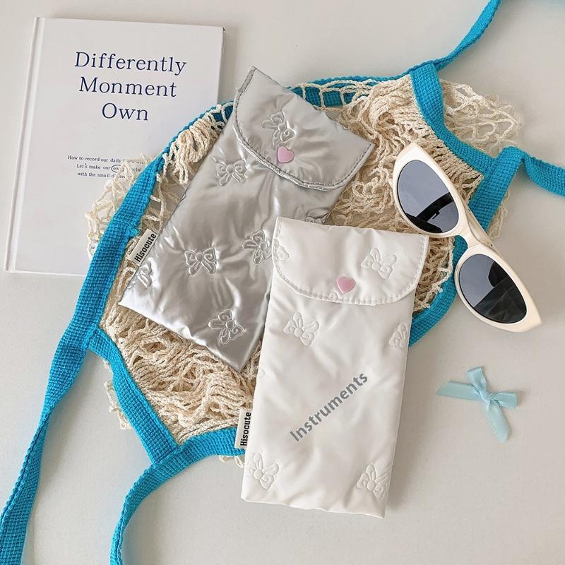 Bow Snap Pencil Case, Stationery Storage Bag Bow Decoration Pencil Case, Cosmetic Bag And Pencil Case